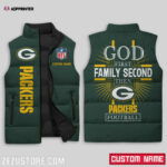 Green Bay Packers NFL Sleeveless Puffer Jacket Custom For Fans Gifts