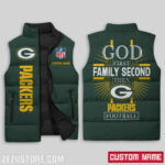 Green Bay Packers NFL Sleeveless Puffer Jacket Custom For Fans Gifts