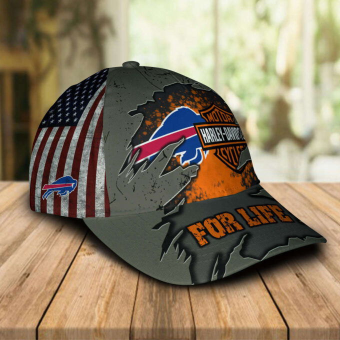 Harley Davidson Buffalo Bills 3D Allover Print Classic Cap Hat For Men Women