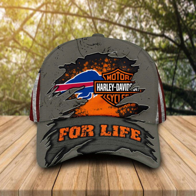 Harley Davidson Buffalo Bills 3D Allover Print Classic Cap Hat For Men Women