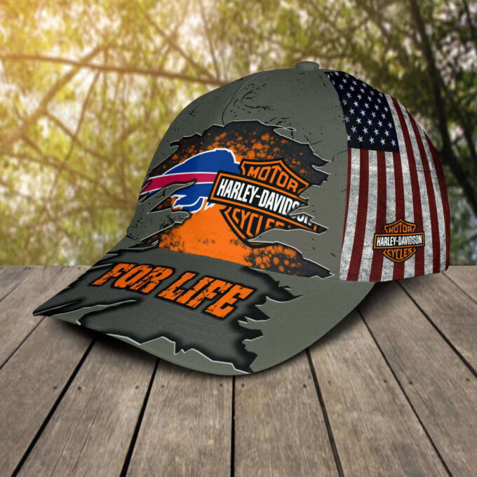 Harley Davidson Buffalo Bills 3D Allover Print Classic Cap Hat For Men Women