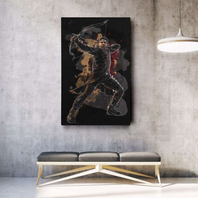Hawkeye Poster Marvel Comics Art Canvas Wall Art Print Home Decor Framed Poster Gift for Kids