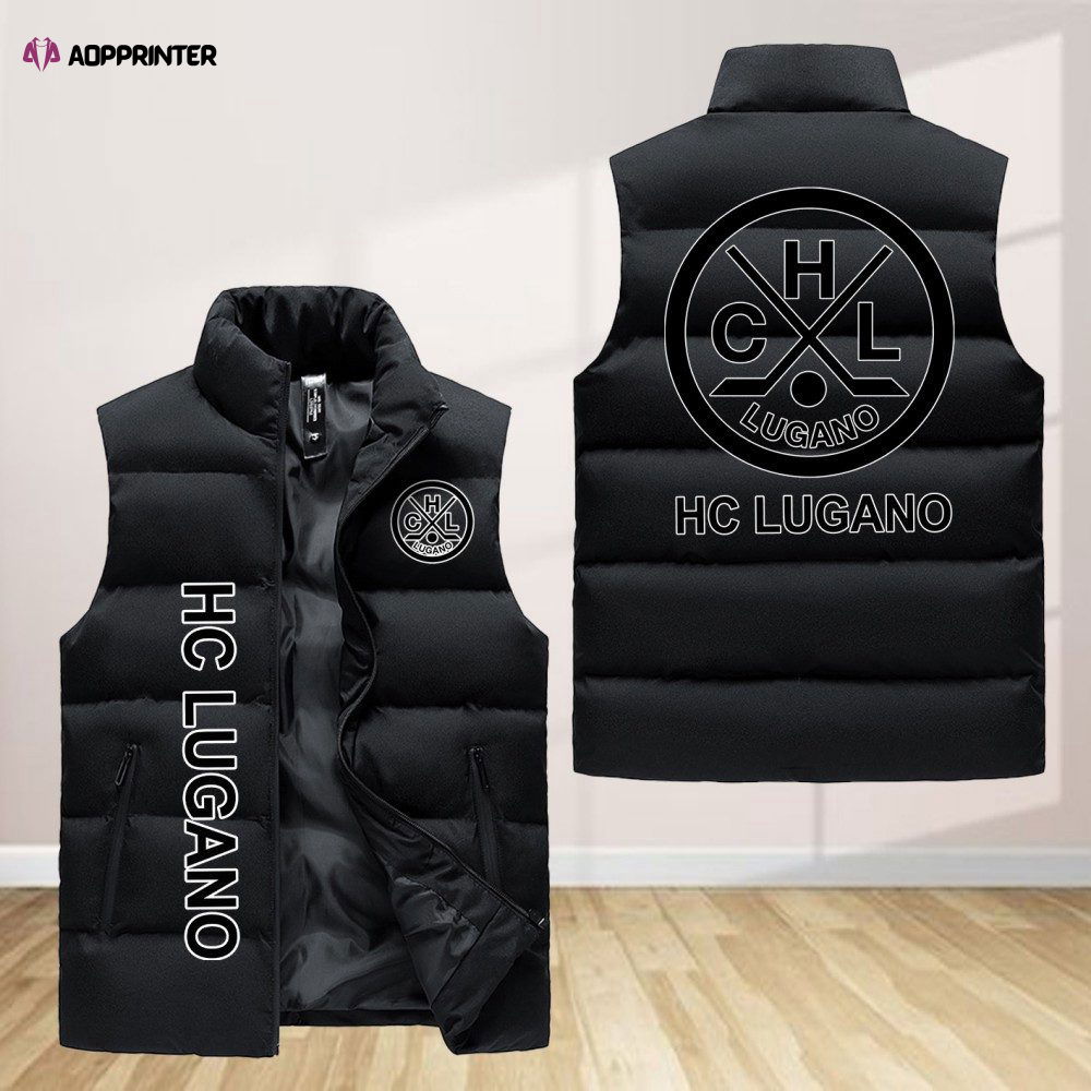 Hc Lugano Sleeveless Puffer Jacket Custom For Fans Gifts Hc Lugano Sleeveless Puffer Jacket Custom For Fans Gifts
