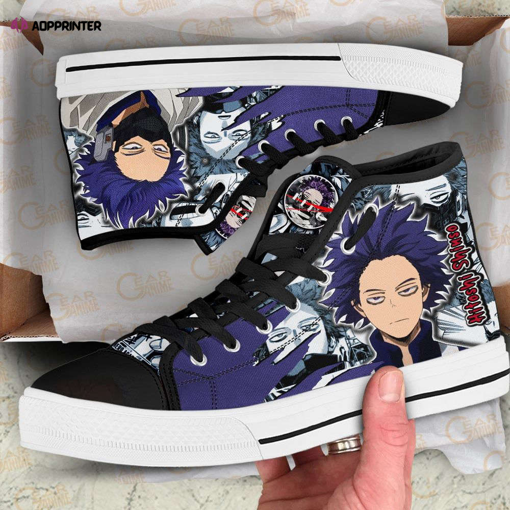 Hitoshi Shinso High Top Shoes Custom My Hero Academia Anime For Fans Hitoshi Shinso High Top Shoes Custom My Hero Academia Anime For Fans