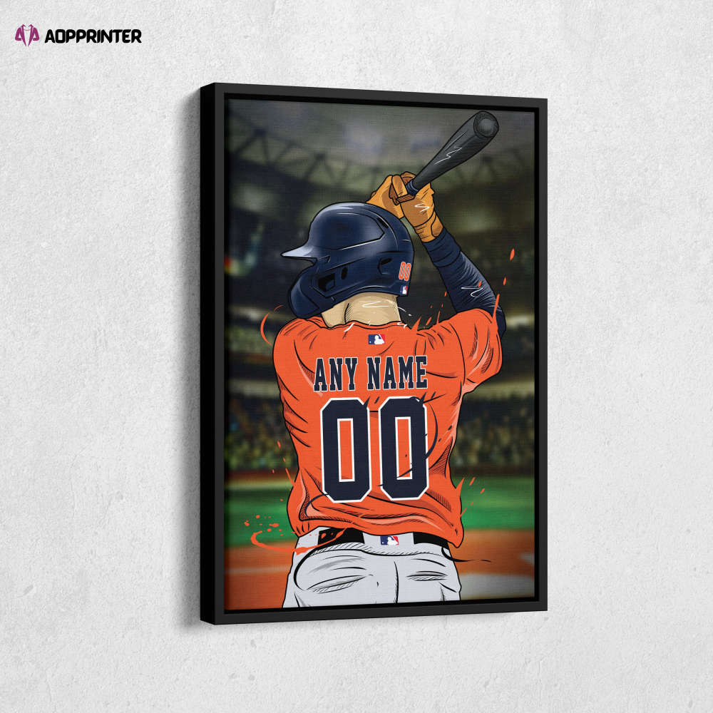 Houston Astros Jersey MLB Personalized Jersey Custom Name and Number Canvas Wall Art Print Home Decor Framed Poster Man Cave Gift Houston Astros Jersey MLB Personalized Jersey Custom Name and Number Canvas Wall Art Print Home Decor Framed Poster Man Cave Gift