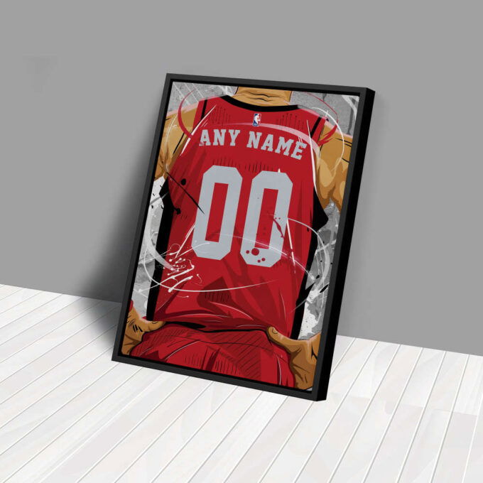 Houston Rockets Jersey NBA Personalized Jersey Custom Name and Number Canvas Wall Art  Print Home Decor Framed Poster Man Cave Gift
