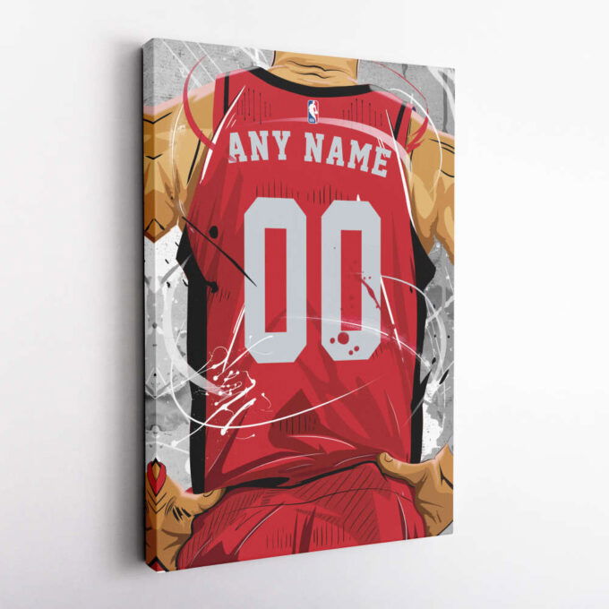 Houston Rockets Jersey NBA Personalized Jersey Custom Name and Number Canvas Wall Art  Print Home Decor Framed Poster Man Cave Gift