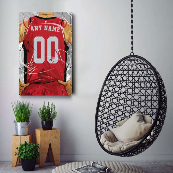 Houston Rockets Jersey NBA Personalized Jersey Custom Name and Number Canvas Wall Art  Print Home Decor Framed Poster Man Cave Gift