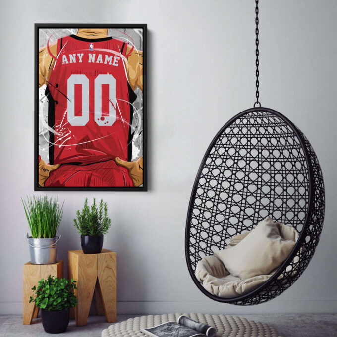 Houston Rockets Jersey NBA Personalized Jersey Custom Name and Number Canvas Wall Art  Print Home Decor Framed Poster Man Cave Gift