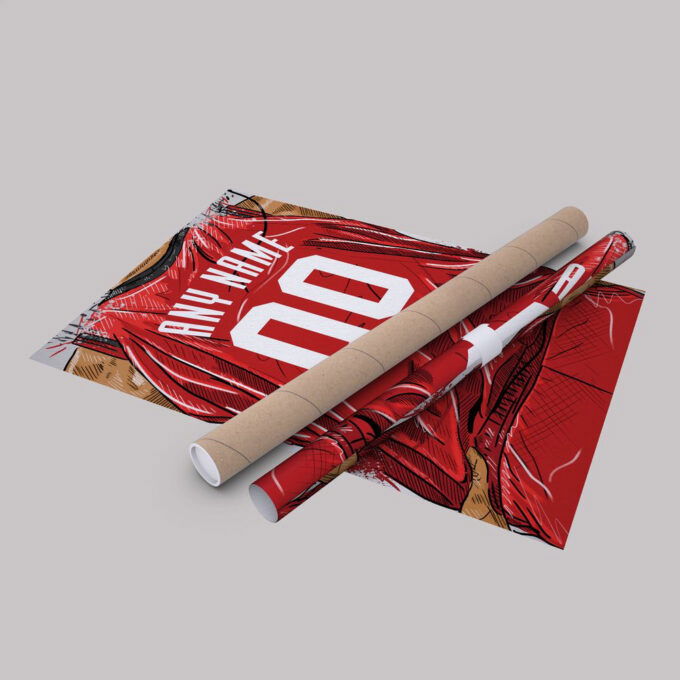 Houston Rockets Jersey Personalized Jersey NBA Custom Name and Number Canvas Wall Art Home Decor Framed Poster Man Cave Gift