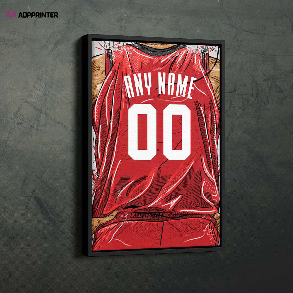 Houston Rockets Jersey Personalized Jersey NBA Custom Name and Number Canvas Wall Art Home Decor Framed Poster Man Cave Gift Houston Rockets Jersey Personalized Jersey NBA Custom Name and Number Canvas Wall Art Home Decor Framed Poster Man Cave Gift