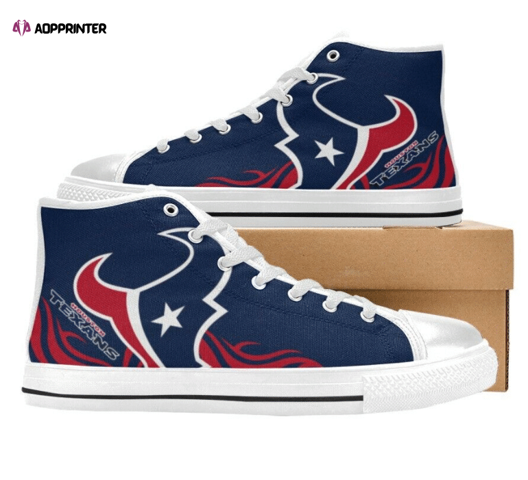 Houston Texans NFL Football Custom Canvas High Top Shoes Houston Texans NFL Football Custom Canvas High Top Shoes