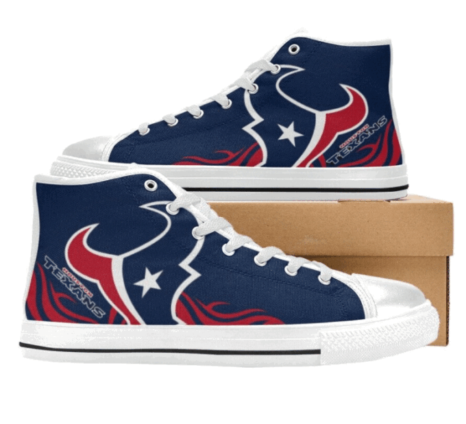 Houston Texans NFL Football Custom Canvas High Top Shoes