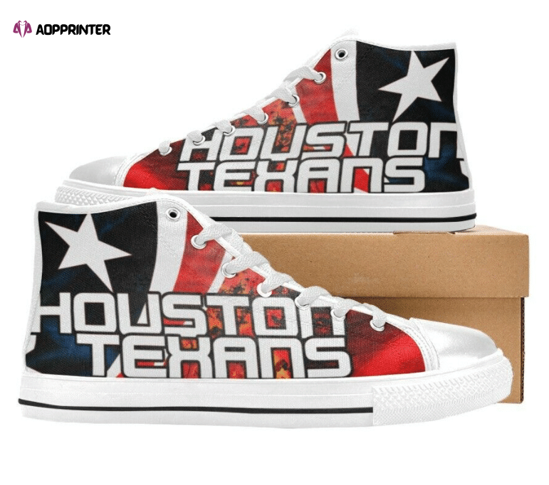 Houston Texans NFL Football Custom Canvas High Top Shoes Houston Texans NFL Football Custom Canvas High Top Shoes