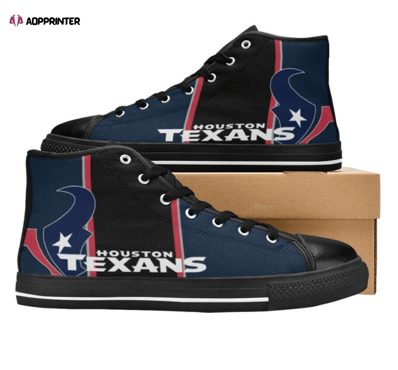 Houston Texans NFL Football Custom Canvas High Top Shoes HT1107 Houston Texans NFL Football Custom Canvas High Top Shoes HT1107