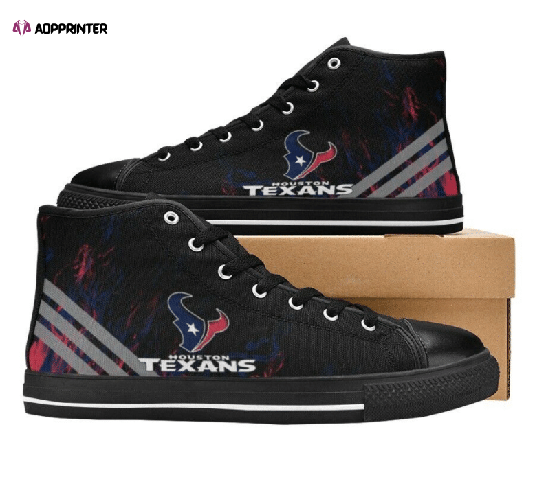 Houston Texans NFL Football Custom Canvas High Top Shoes HT1159 Houston Texans NFL Football Custom Canvas High Top Shoes HT1159