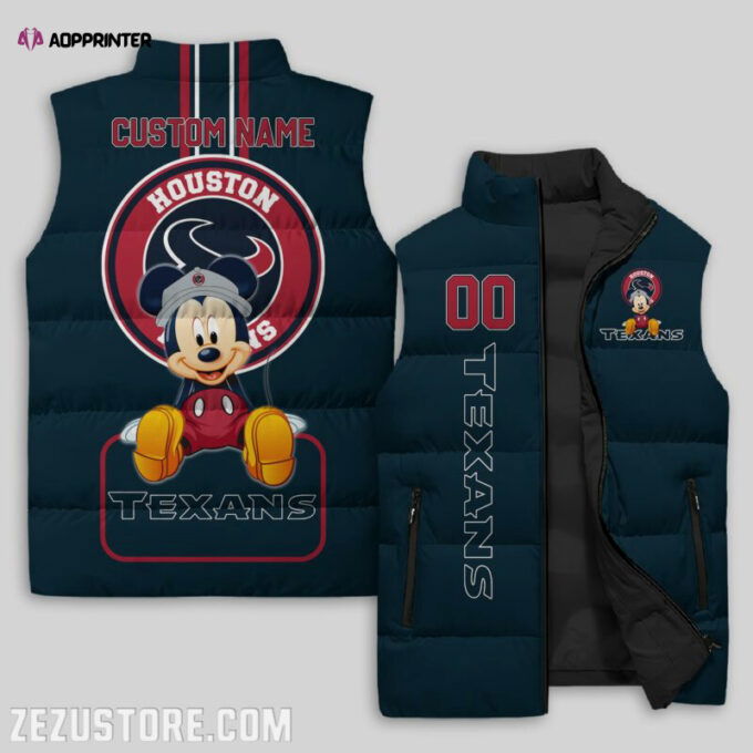Houston Texans NFL Sleeveless Puffer Jacket Custom For Fans Gifts