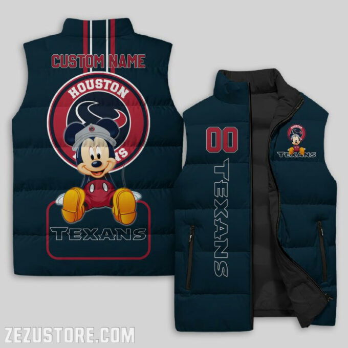Houston Texans NFL Sleeveless Puffer Jacket Custom For Fans Gifts