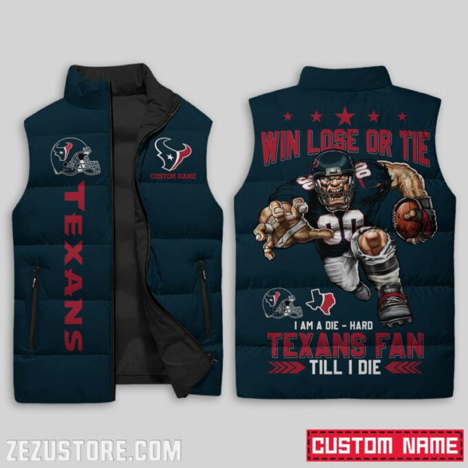 Houston Texans NFL Sleeveless Puffer Jacket Custom For Fans Gifts