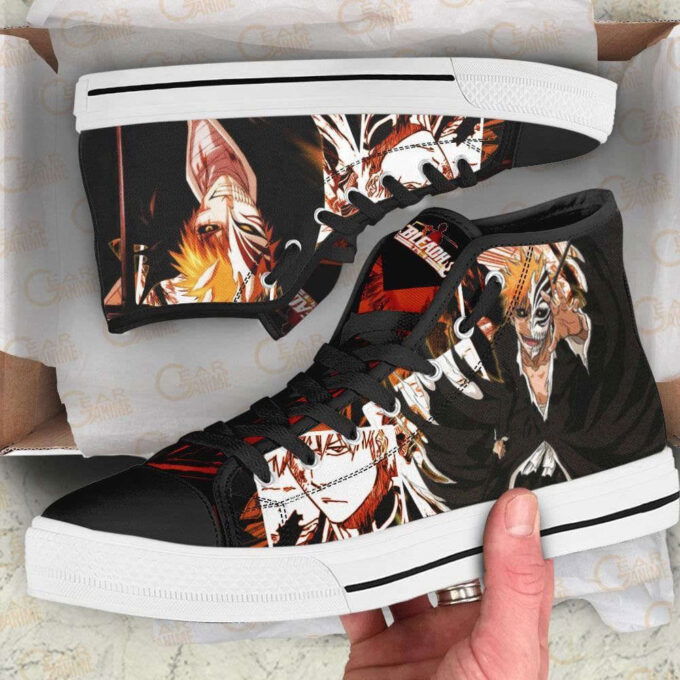 Ichigo Kurosaki Hollow High Top Shoes Custom Bleach Anime For Fans