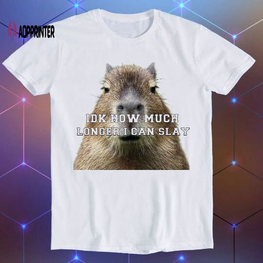 Idk How Much Longer I Can Slay Capybara Sarcastic Dank Meme Funny Gift T Shirt E945 Idk How Much Longer I Can Slay Capybara Sarcastic Dank Meme Funny Gift T Shirt E945