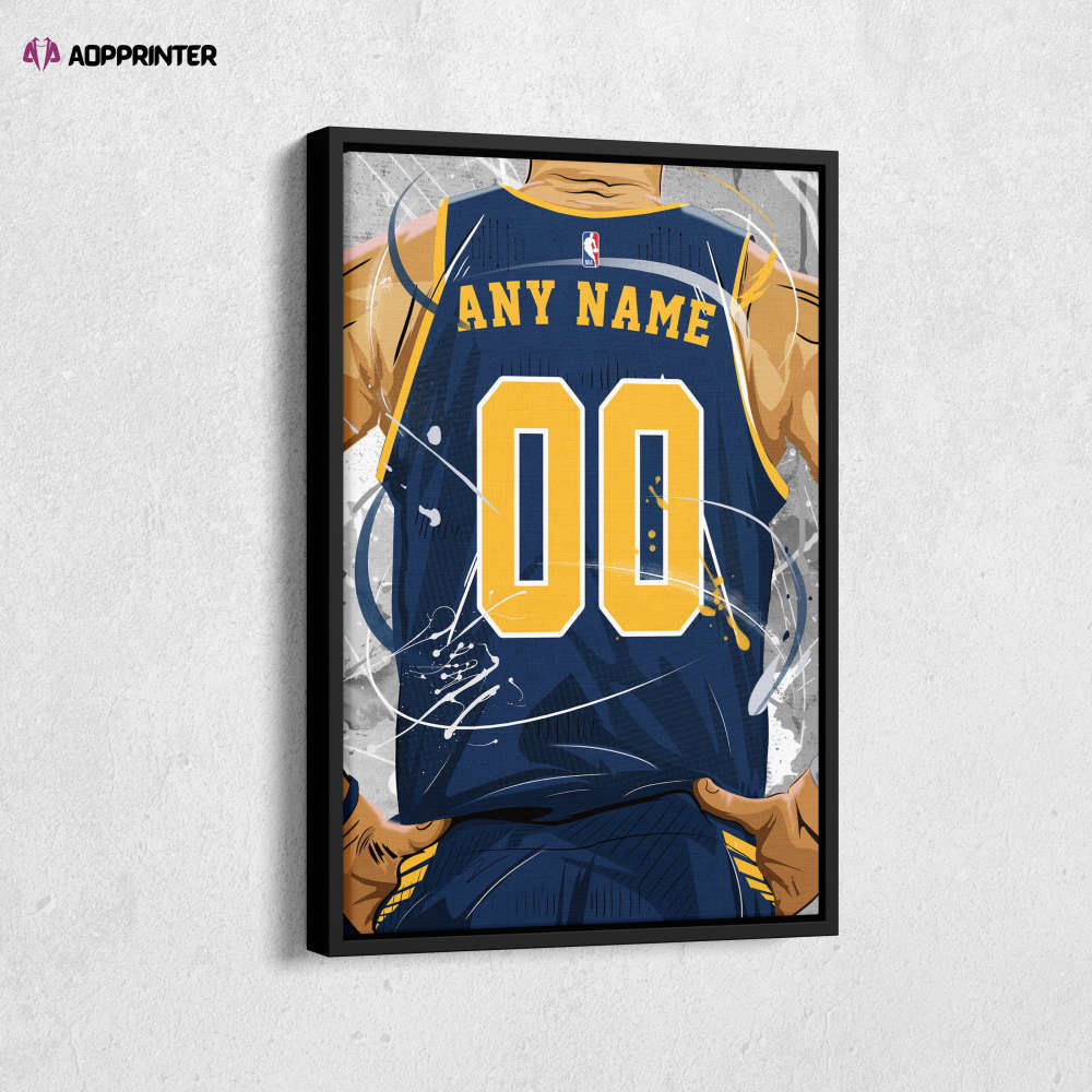 Indiana Pacers Jersey NBA Personalized Jersey Custom Name and Number Canvas Wall Art Print Home Decor Framed Poster Man Cave Gift Indiana Pacers Jersey NBA Personalized Jersey Custom Name and Number Canvas Wall Art Print Home Decor Framed Poster Man Cave Gift