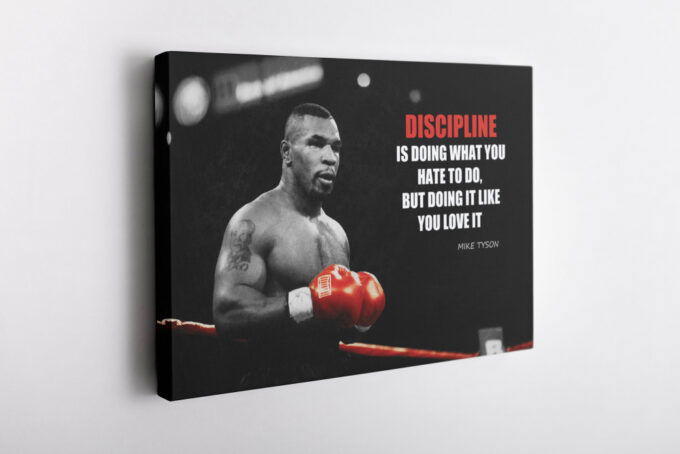 Iron Mike Tyson Quote Poster Boxing Canvas Unique Design Wall Art Print Hand Made Ready to Hang Custom Design