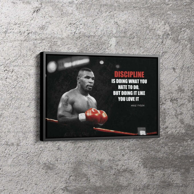 Iron Mike Tyson Quote Poster Boxing Canvas Unique Design Wall Art Print Hand Made Ready to Hang Custom Design