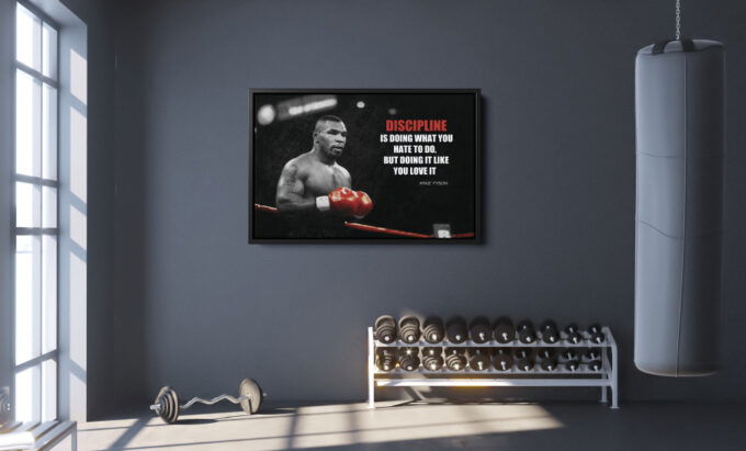 Iron Mike Tyson Quote Poster Boxing Canvas Unique Design Wall Art Print Hand Made Ready to Hang Custom Design