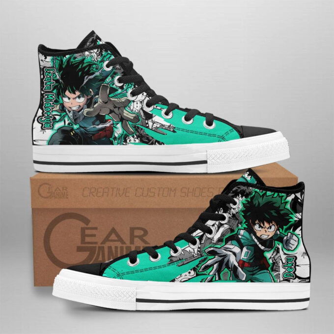 Izuku Midoriya High Top Shoes Custom My Hero Academia Anime For Fans