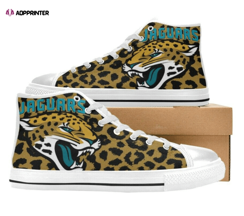 Jacksonville Jaguars NFL Football Custom Canvas High Top Shoes HT1088 Jacksonville Jaguars NFL Football Custom Canvas High Top Shoes HT1088