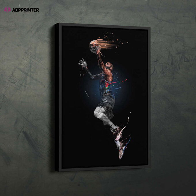 James Harden Art Philadelphia 76ers NBA Wall Art Home Decor Hand Made Poster Canvas Print