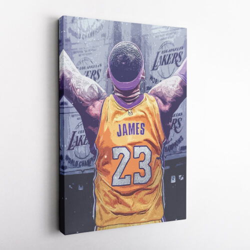 James Harden Basketball Player Lakers Art Effect Canvas Unique Design Wall Art Print Hand Made Ready to Hang Custom Design