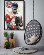 Javier Baez Art Poster Chicago Cubs MLB Canvas Unique Design Wall Art Print Hand Made Ready to Hang Custom Design