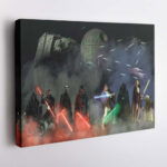 Jedi Vs. Sith Poster Star Wars Canvas Unique Design Wall Art Print Hand Made Ready to Hang Custom Design
