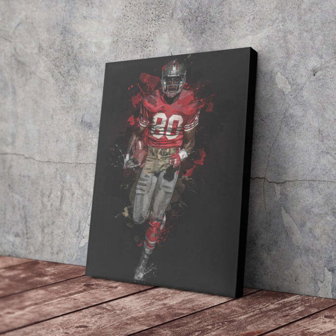 Jerry Rice Art San Francisco 49ers NFL Wall Art Home Decor Hand Made Poster Canvas Print
