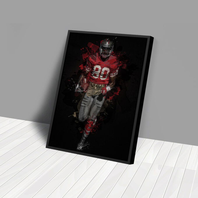 Jerry Rice Art San Francisco 49ers NFL Wall Art Home Decor Hand Made Poster Canvas Print