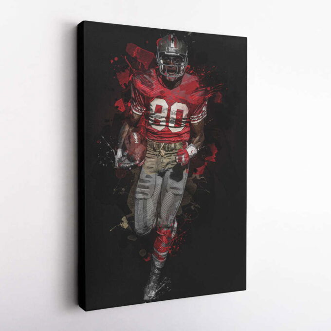 Jerry Rice Art San Francisco 49ers NFL Wall Art Home Decor Hand Made Poster Canvas Print