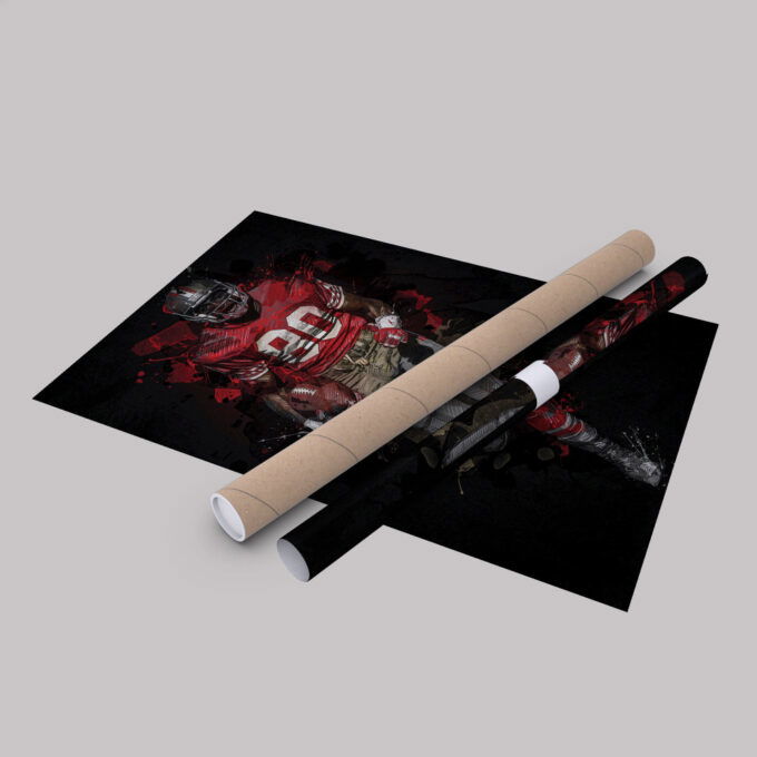Jerry Rice Art San Francisco 49ers NFL Wall Art Home Decor Hand Made Poster Canvas Print