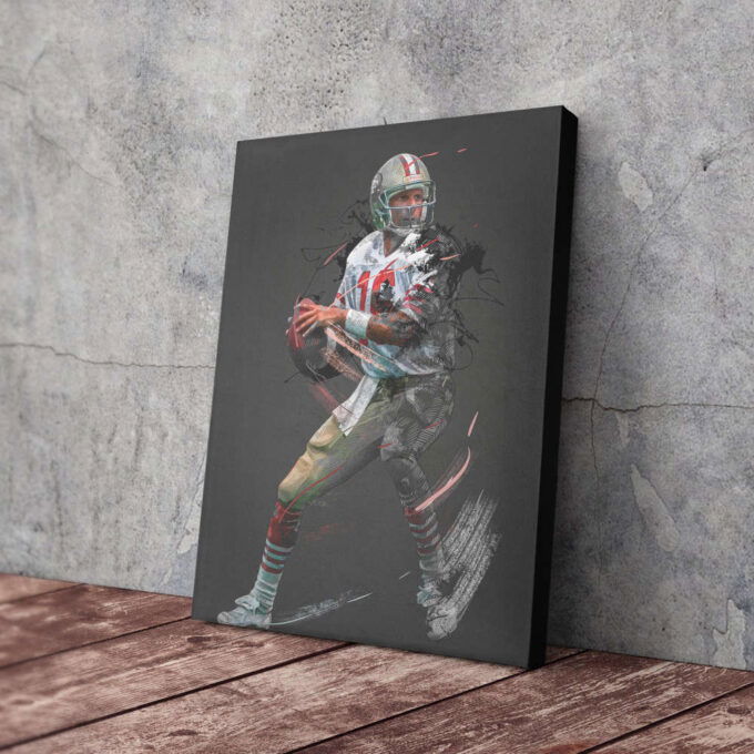 Joe Montana Art San Francisco 49ers NFL Wall Art Home Decor Hand Made Poster Canvas Print