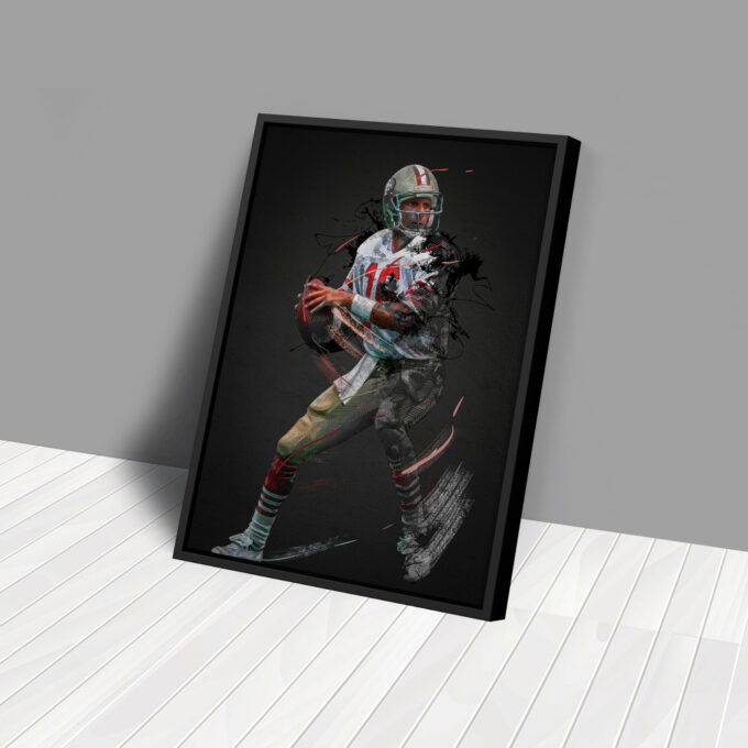 Joe Montana Art San Francisco 49ers NFL Wall Art Home Decor Hand Made Poster Canvas Print