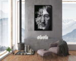 John Lennon Singer Quote Canvas Unique Design Wall Art Print Hand Made Ready to Hang Custom Design