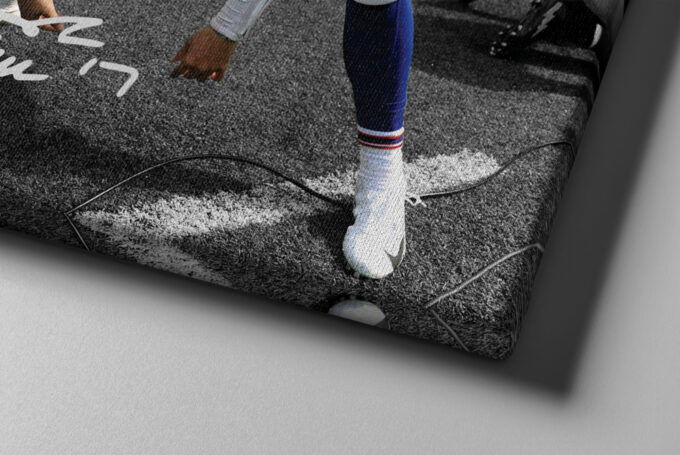 Josh Allen Autographed Poster Buffalo Bills Canvas Unique Design Wall Art Print Hand Made Ready to Hang Custom Design