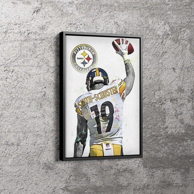 Juju Smith Schuster Art Poster Pittsburgh Steelers NFL Canvas Unique Design Wall Art Print Hand Made Ready to Hang Custom Design