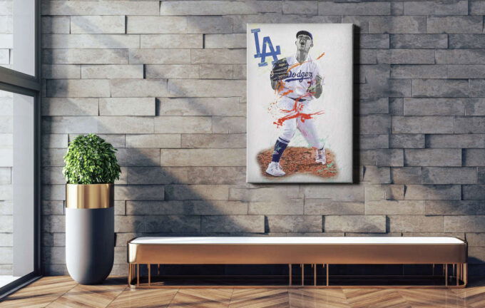 Julio Urias Art Poster Los Angeles Dodgers MLB Canvas Unique Design Wall Art Print Hand Made Ready to Hang Custom Design