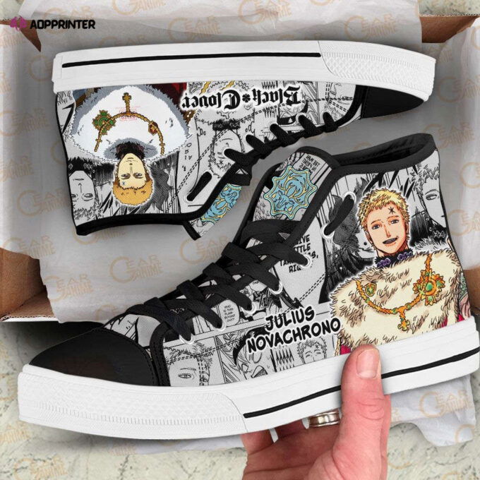 Julius Novachrono High Top Shoes Custom Black Clover Anime For Fans