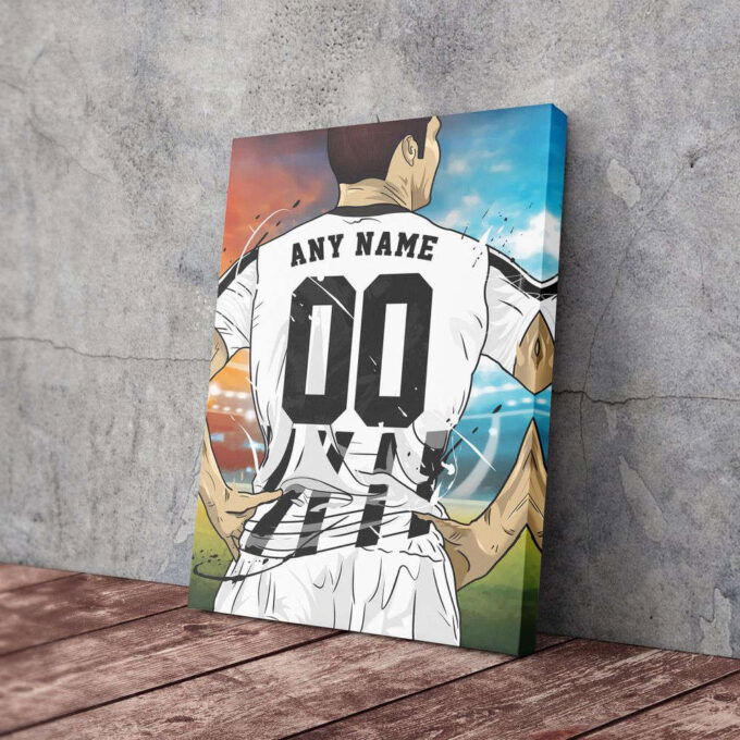 Juventus F.C. Jersey Soccer Personalized Jersey Custom Name and Number Canvas Wall Art Home Decor Framed Poster Man Cave Gift