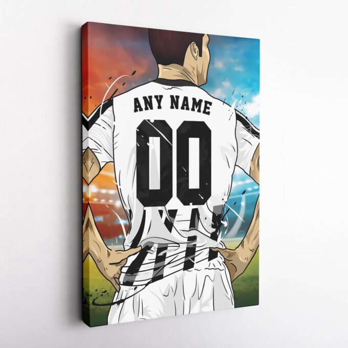 Juventus F.C. Jersey Soccer Personalized Jersey Custom Name and Number Canvas Wall Art Home Decor Framed Poster Man Cave Gift