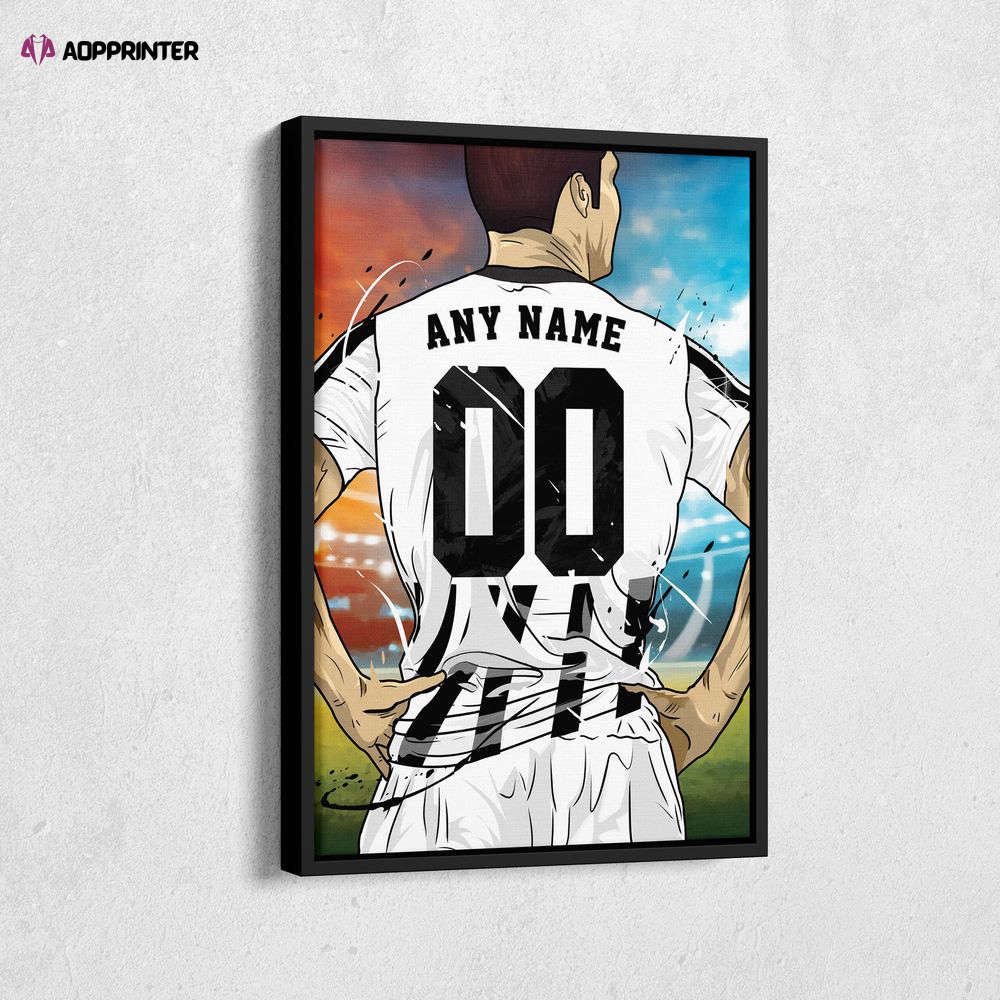 Juventus F.C. Jersey Soccer Personalized Jersey Custom Name and Number Canvas Wall Art Home Decor Framed Poster Man Cave Gift Juventus F.C. Jersey Soccer Personalized Jersey Custom Name and Number Canvas Wall Art Home Decor Framed Poster Man Cave Gift