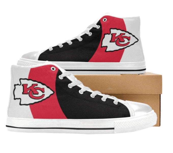 Kansas City Chiefs NFL Custom Canvas High Top Shoes